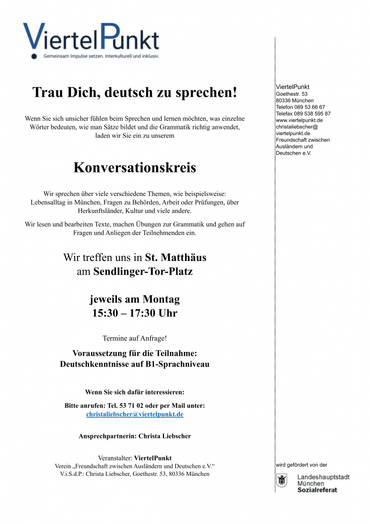 Informationsblatt zum Konversationskreis